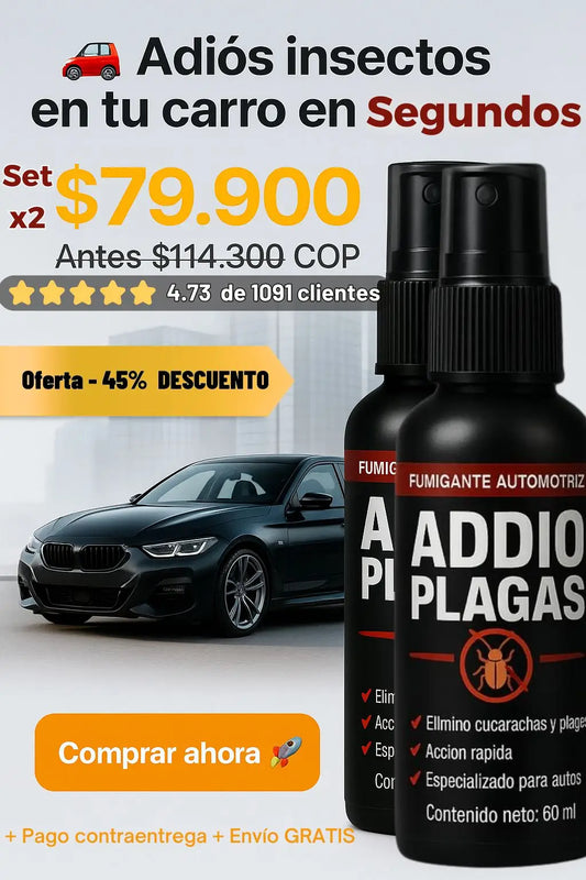 ADDIO (Set X 2) Fumigador para carro con Aroma a Limpio
