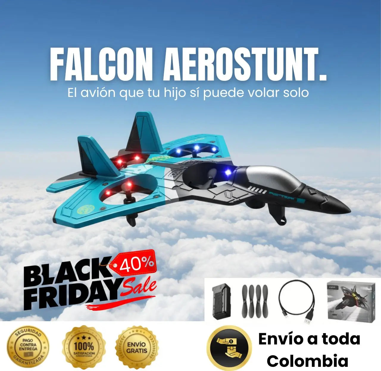 Falcon AeroStunt: Hecho para resistir, creado para volar más alto.✈️🔥