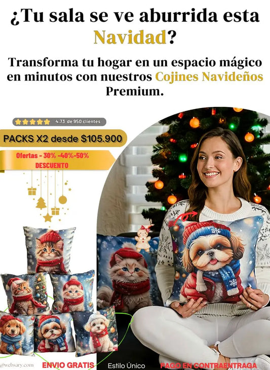 Cojines Navideños con Estilo